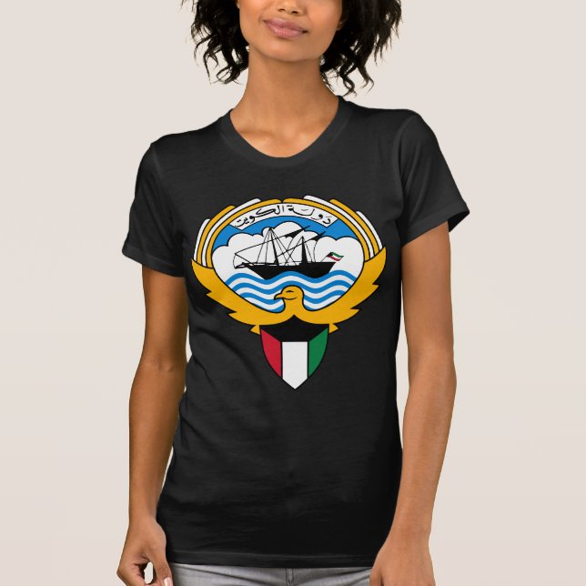 Camiseta emblema do kuwait (Frente)