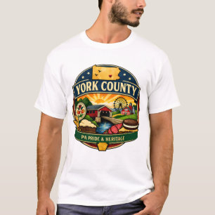 Camiseta Emblema do Orgulho e Patrimônio do Condado de York