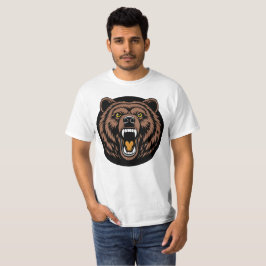 Camiseta Emblema do Poder do Urso Rugindo