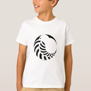 Camiseta Emblema do quivi de NZ/samambaia de prata