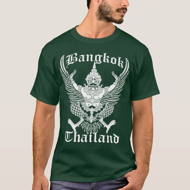 Camiseta Emblema do vintage de Tailândia Banguecoque (Frente)