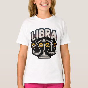 Camiseta Emblema do Zodíaco Libra Místico