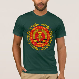 Camiseta Emblema East Germany comunista alemão do GDR RDA