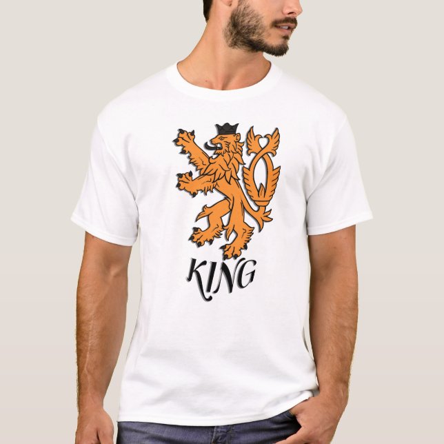 Camiseta Emblema Heráldico do Leão Coroado | Brasão do Leão (Frente)