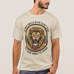 Camiseta Emblema Majestoso do Leão Rugindo