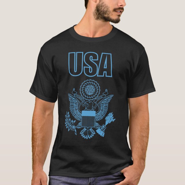 Camiseta emblema nacional dos EUA (Frente)