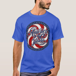 Camiseta Emblema Patriótico de Redemoinho América 250 Anos