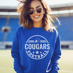 Camiseta Emblema Personalizado de Time de Futebol Azul Cozy
