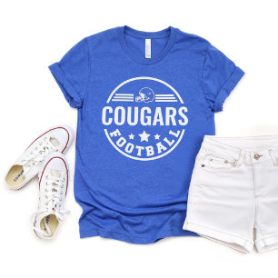 Camiseta Emblema Personalizado de Time de Futebol Azul Real