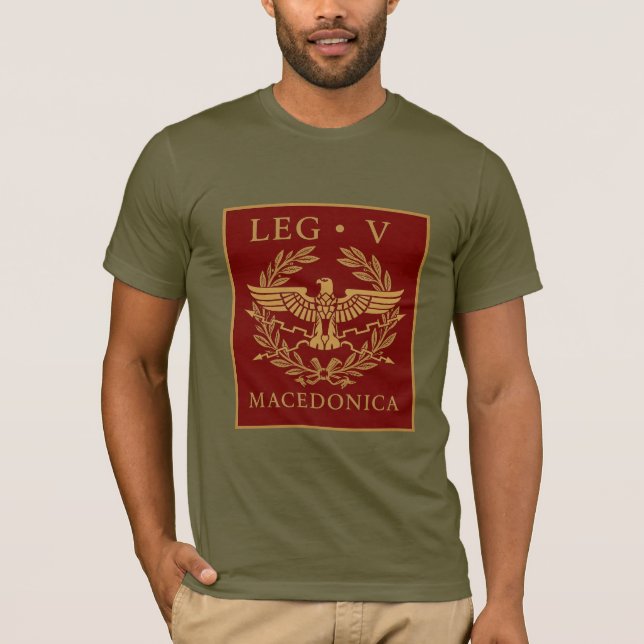 Camiseta Emblema Romano da Legio V Macedonica (Frente)