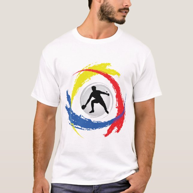Camiseta Emblema Tricolor de Pong do sibilo (Frente)