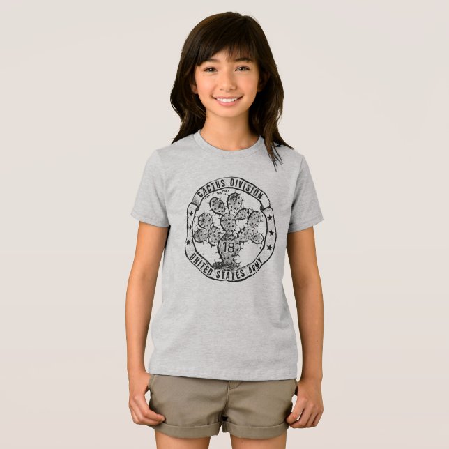 Camiseta Emblema Vintage Divisão Cactus (Frente Completa)