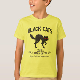 Camiseta Emblema Vintage Gatos Pretos