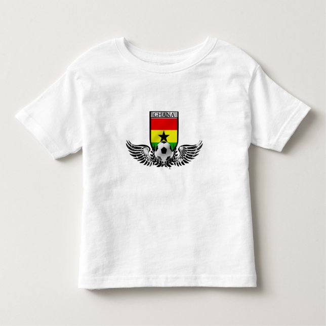 Camiseta Emblema voado do futebol do futebol de Ghana (Frente)