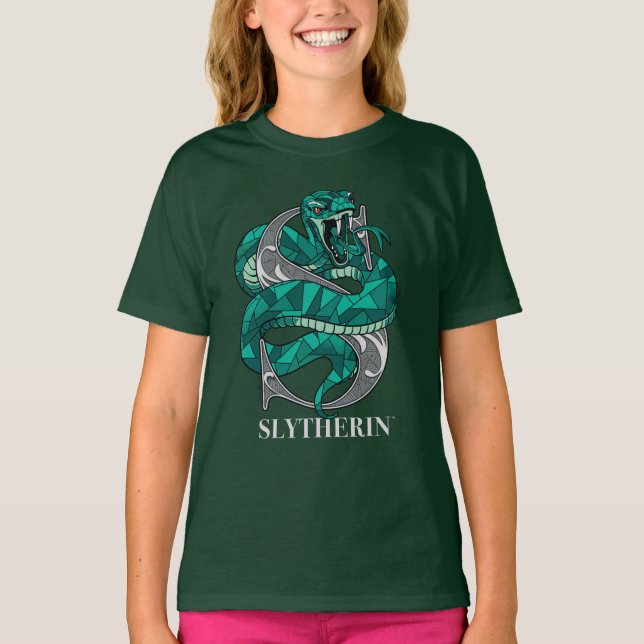 Camiseta Emblema Xadrez SLYTHERIN™ (Frente)