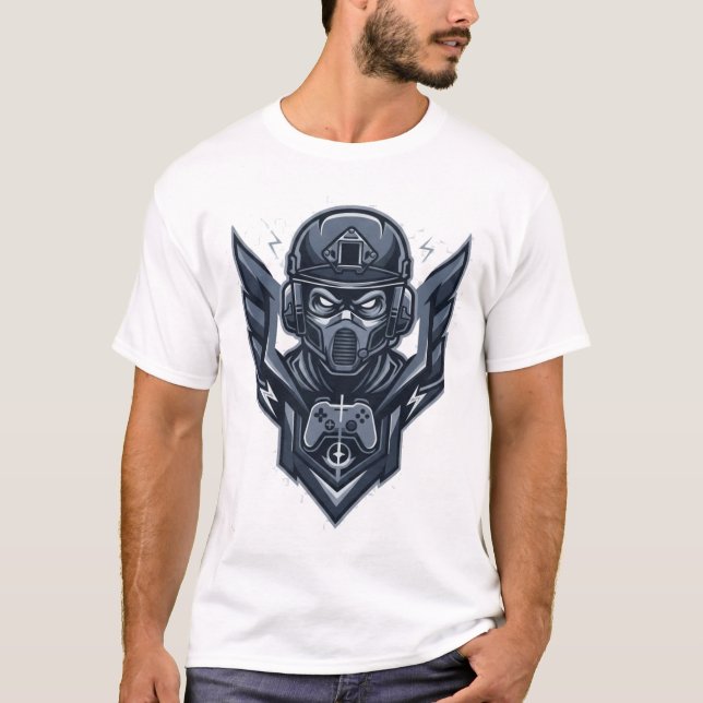 Camiseta Emblemática de Jogador Militar (Frente)