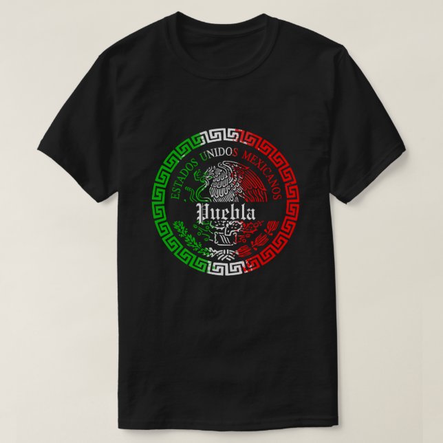 Camiseta emblemática do Estado de Puebla México (Frente do Design)