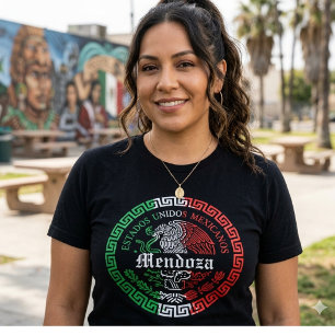Camiseta emblemática do sobrenome Mendoza México p