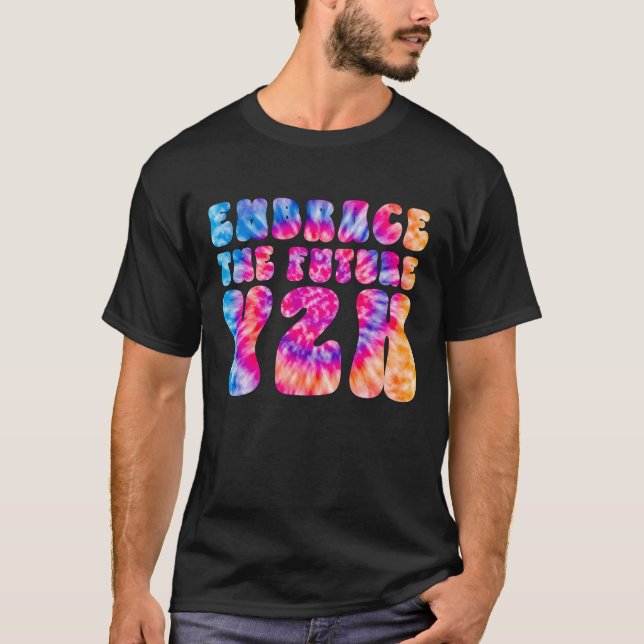 Camiseta EMBRAÇAR O FUTURO "Tie Dye Y2K" (Frente)