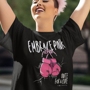 Camiseta Embrace Cor-De-Rosa, Unir Para Um Cancer De Mama C