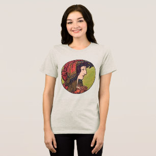 Camiseta Embrace Elegance: Art Nouveau Vidro Estampado