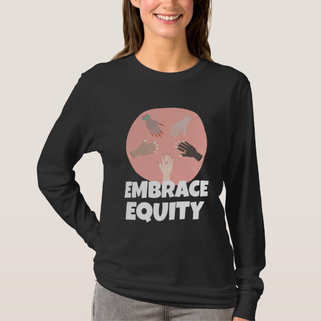 Camiseta Embrace Equity Happy International Women s Day Cha (Frente)