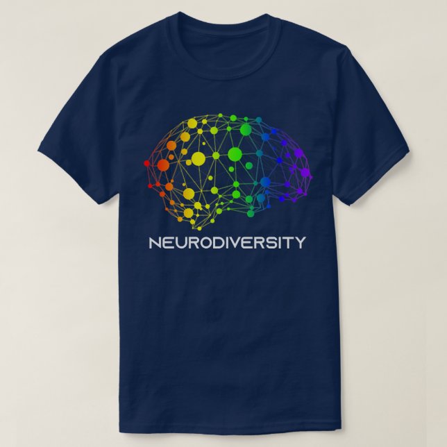 Camiseta Embrace Neurodiversity Autism ADHD ASD Brain Srews (Frente do Design)