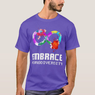 Camiseta Embrace Neurodiversity Autism ADHD ASD Rainbow Bra