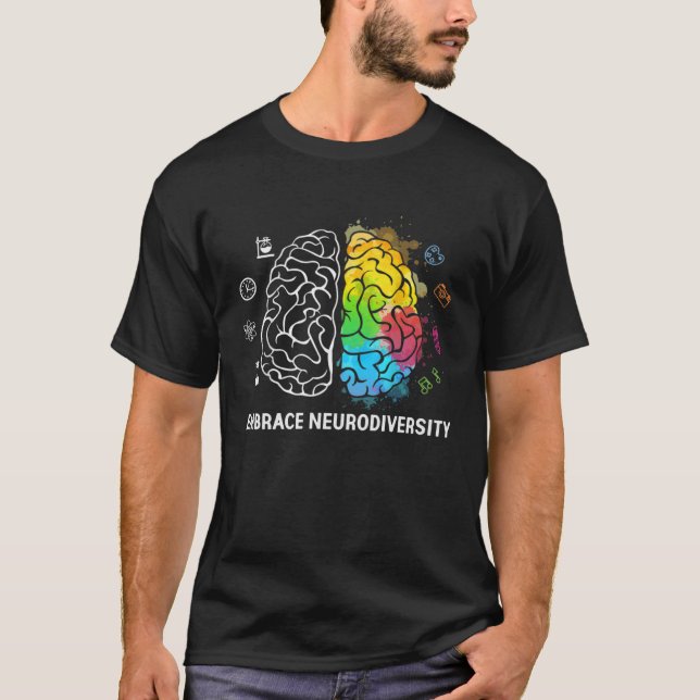 Camiseta Embrace Neurodiversity Autism Awareness ASD Men Wo (Frente)