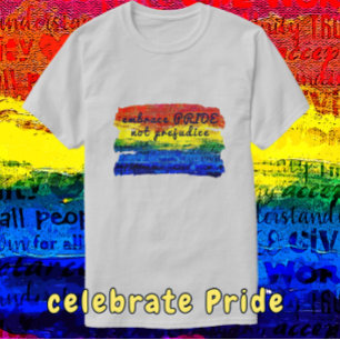 Camiseta Embrace ORGULHO não prejudica Arte Arco-Íris