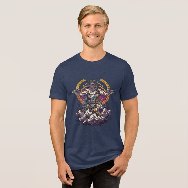 Camiseta Embrace Poder Mítico - Retro Zeus (Frente Completa)