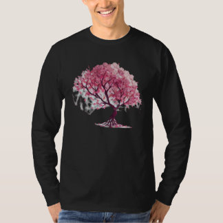 Camiseta Embrace Spring with a Unique Cherry Blossom Geomet