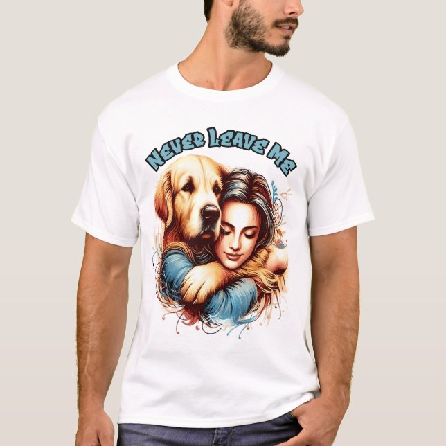 Camiseta Embraço entre mulher e cão (Frente)