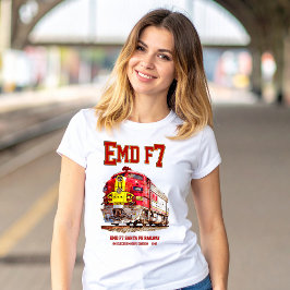 Camiseta EMD F7 Santa Fe Warbonnet Diesel Locomotive.