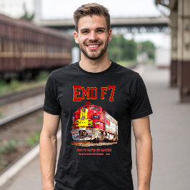 Camiseta EMD F7 Santa Fe Warbonnet Diesel Locomotive.