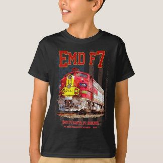 Camiseta EMD F7 Santa Fe Warbonnet with American Flag.