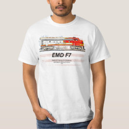 Camiseta EMD F7 Santa Fe Warbonnet with American Flag.