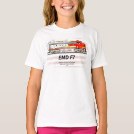 Camiseta EMD F7 Santa Fe Warbonnet with American Flag.