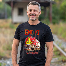 Camiseta EMD F7 Santa Fe Warbonnet with American Flag.