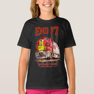 Camiseta EMD F7 Santa Fe Warbonnet with American Flag.