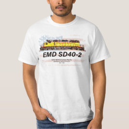 Camiseta EMD SD40-2 Locomotiva Diesel. bandeira americana