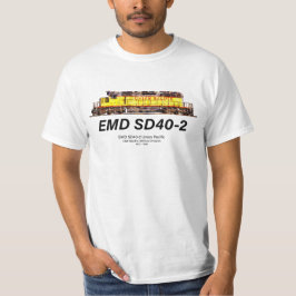 Camiseta EMD SD40-2 Locomotiva Diesel. União do Pacífico