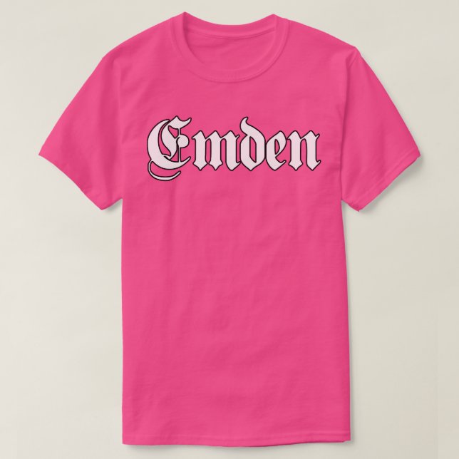 Camiseta Emden escrito com fonte gótica (Frente do Design)
