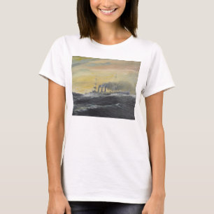 Camiseta Emden monta o Oceano Índico 1914 2011 das ondas
