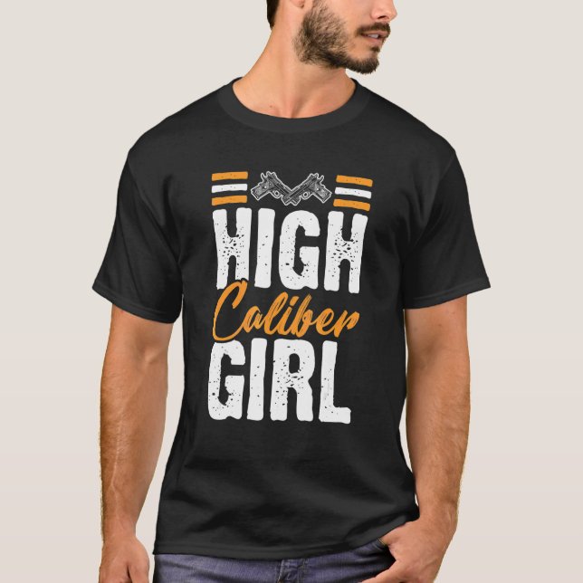Camiseta Emenda de segundo de Arma para Meninas de Alto Cal (Frente)