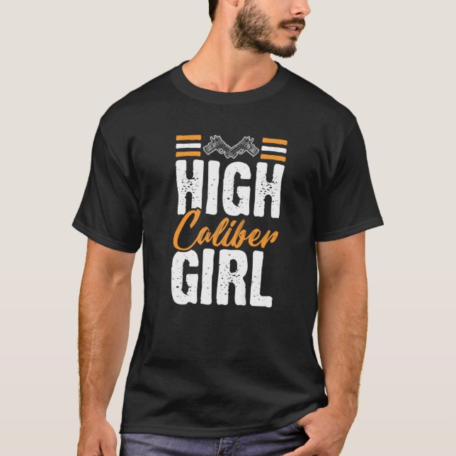 Camiseta Emenda de segundo de Arma para Meninas de Alto Cal (Frente)