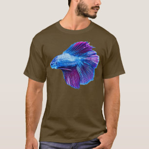 Camiseta Emerald Blue Betta Siamese Fish