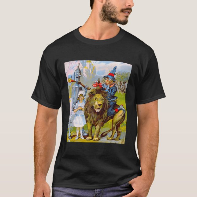 Camiseta Emerald City Oz Tin Lion Scarecrow Dorothy Wizard (Frente)