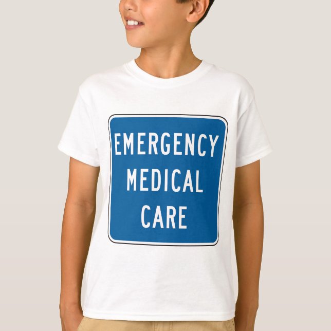 Camiseta Emergency Medical Care Road Sign (Frente)