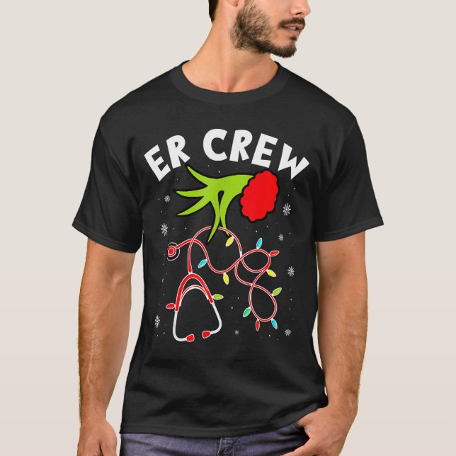 Camiseta Emergency Room Christmas Er Crew Nurse Xmas Holida (Frente)